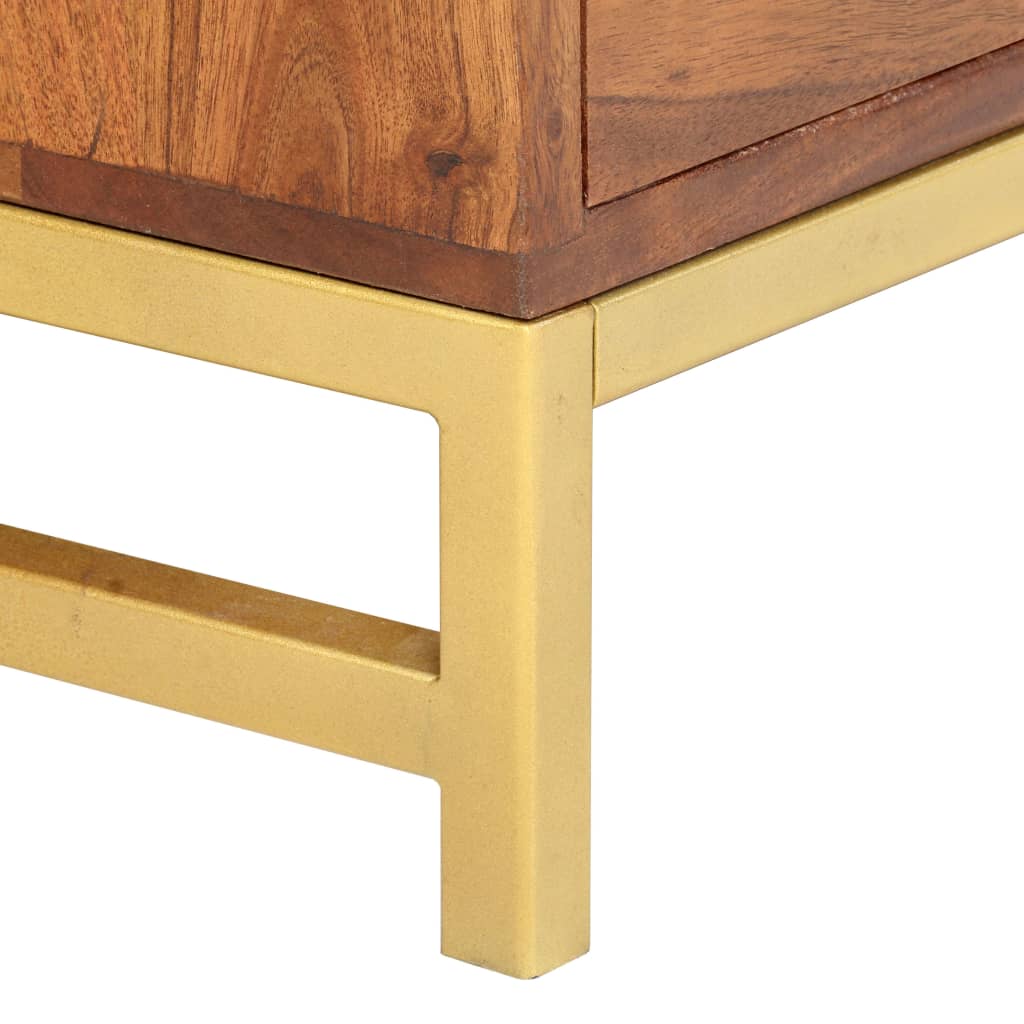 Couchtisch 90 x 55 x 40 cm Massivholz Akazie
