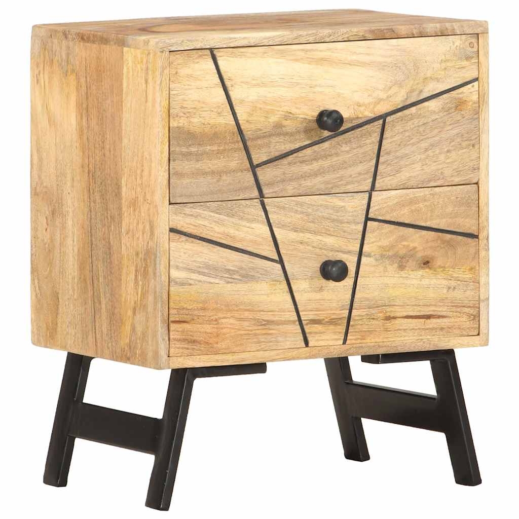 Nachttisch 40x30x50 cm Massivholz Mango