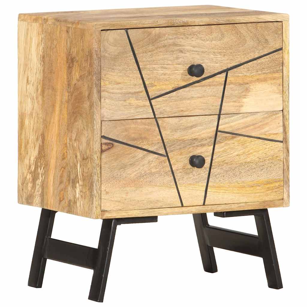 Nachttisch 40x30x50 cm Massivholz Mango