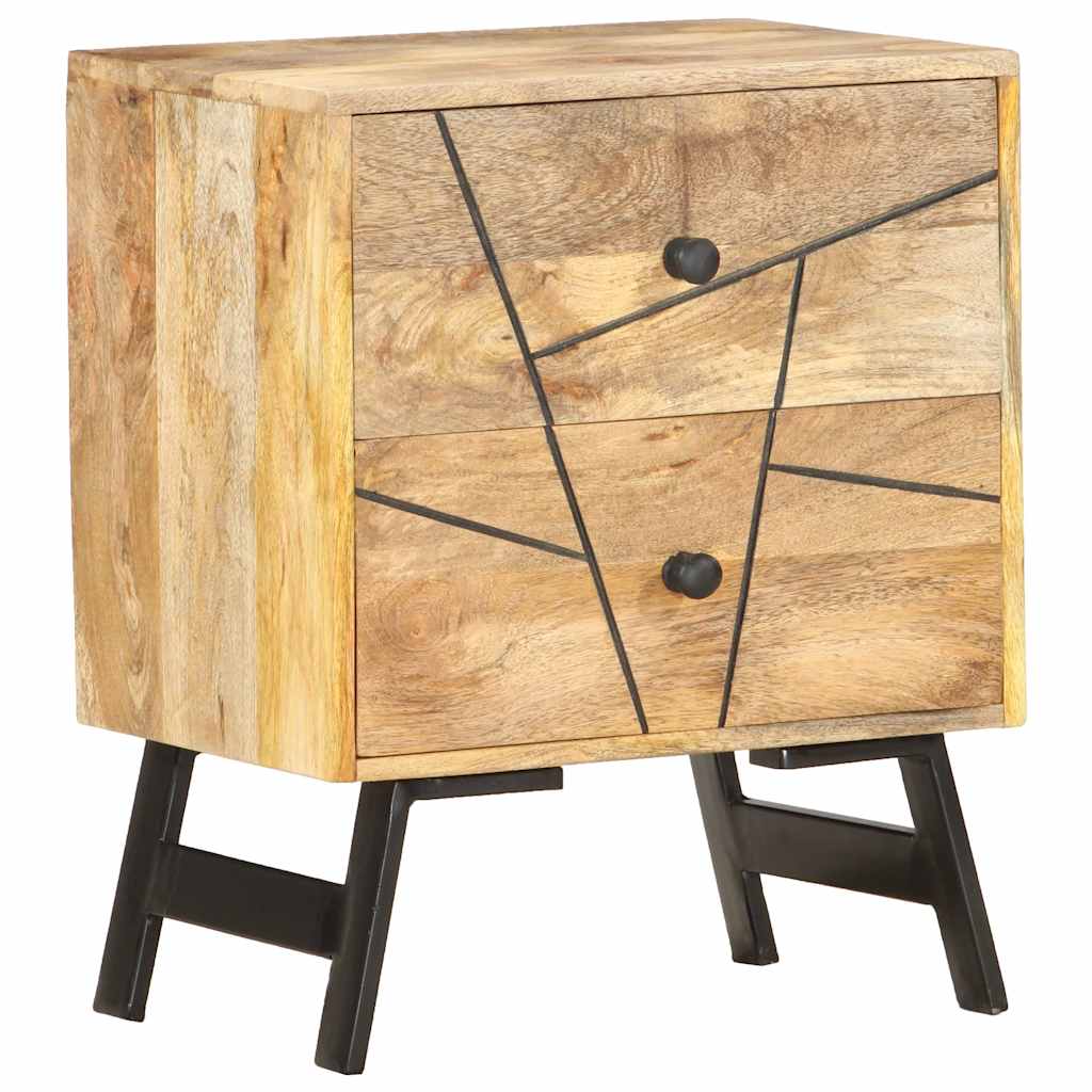Nachttisch 40x30x50 cm Massivholz Mango