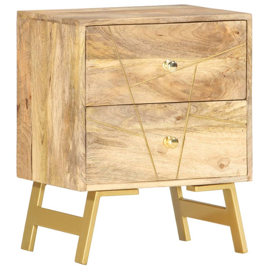 Nachttisch 40 x 30 x 50 cm Mangoholz Massiv