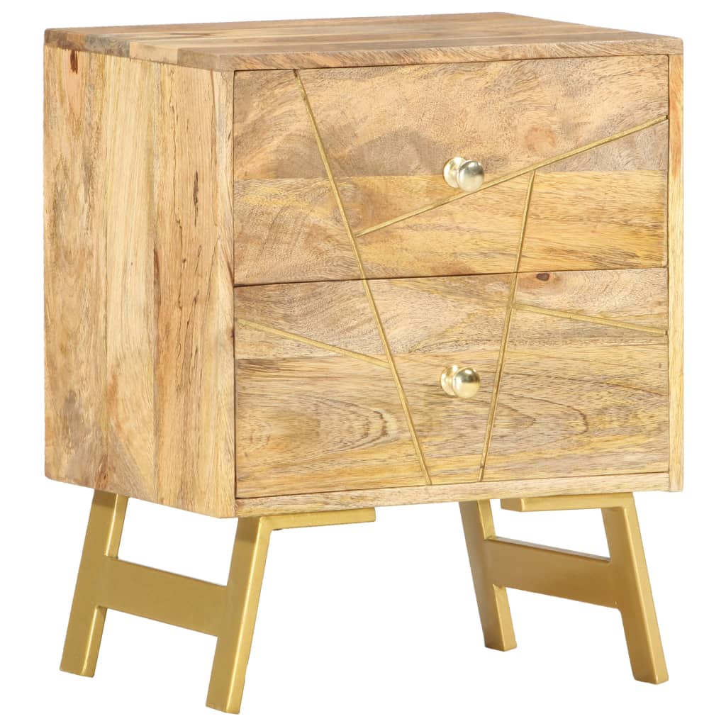 Nachttisch 40 x 30 x 50 cm Mangoholz Massiv