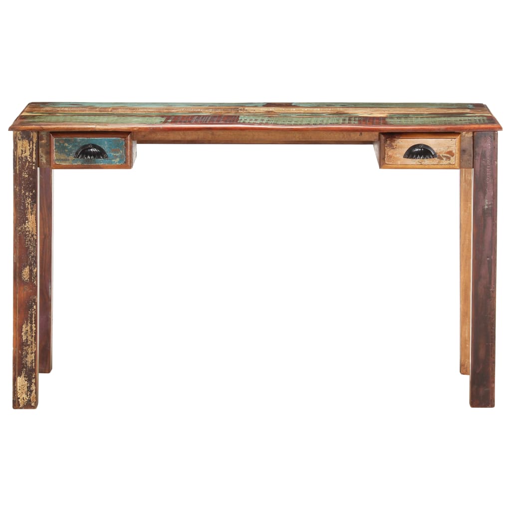 Schreibtisch 130x55x76 cm Altholz Massiv