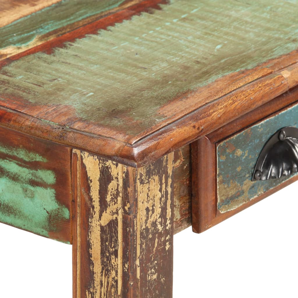 Schreibtisch 130x55x76 cm Altholz Massiv