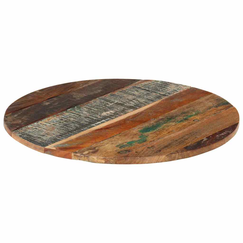Tischplatte Rund 60 cm 15-16 mm Altholz Massiv