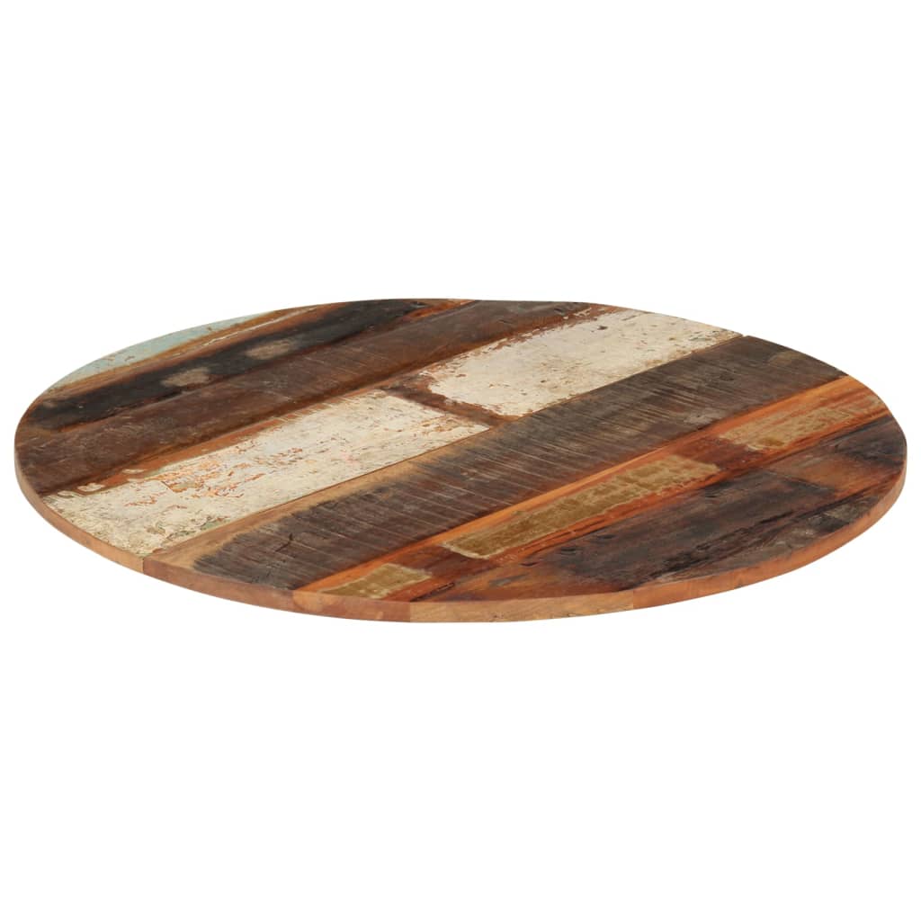 Tischplatte Rund 70 cm 15-16 mm Altholz Massiv