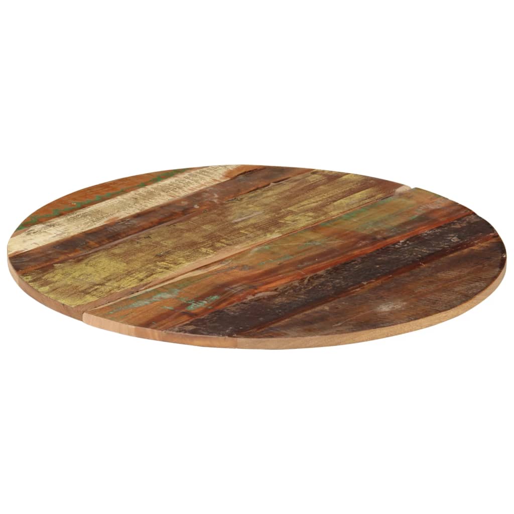 Tischplatte Rund 70 cm 15-16 mm Altholz Massiv