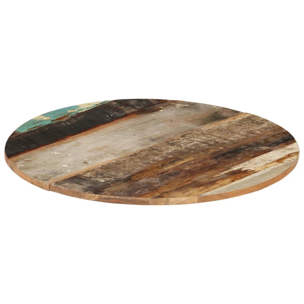 Tischplatte Rund 70 cm 15-16 mm Altholz Massiv