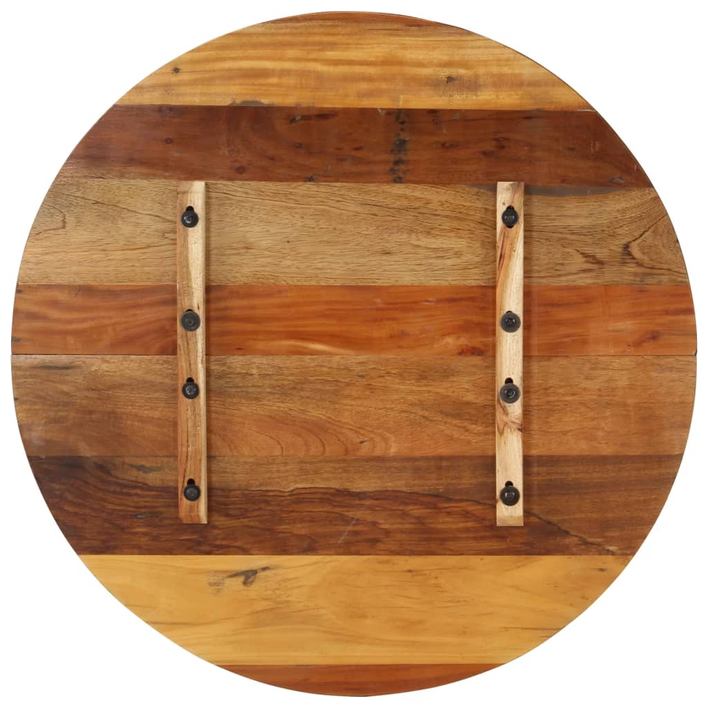 Tischplatte Rund 80 cm 15-16 mm Altholz Massiv