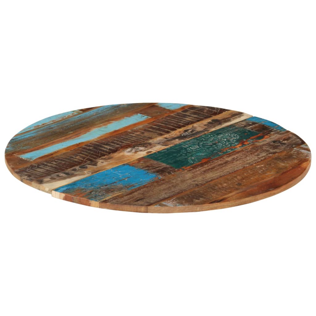 Tischplatte Rund 80 cm 15-16 mm Altholz Massiv