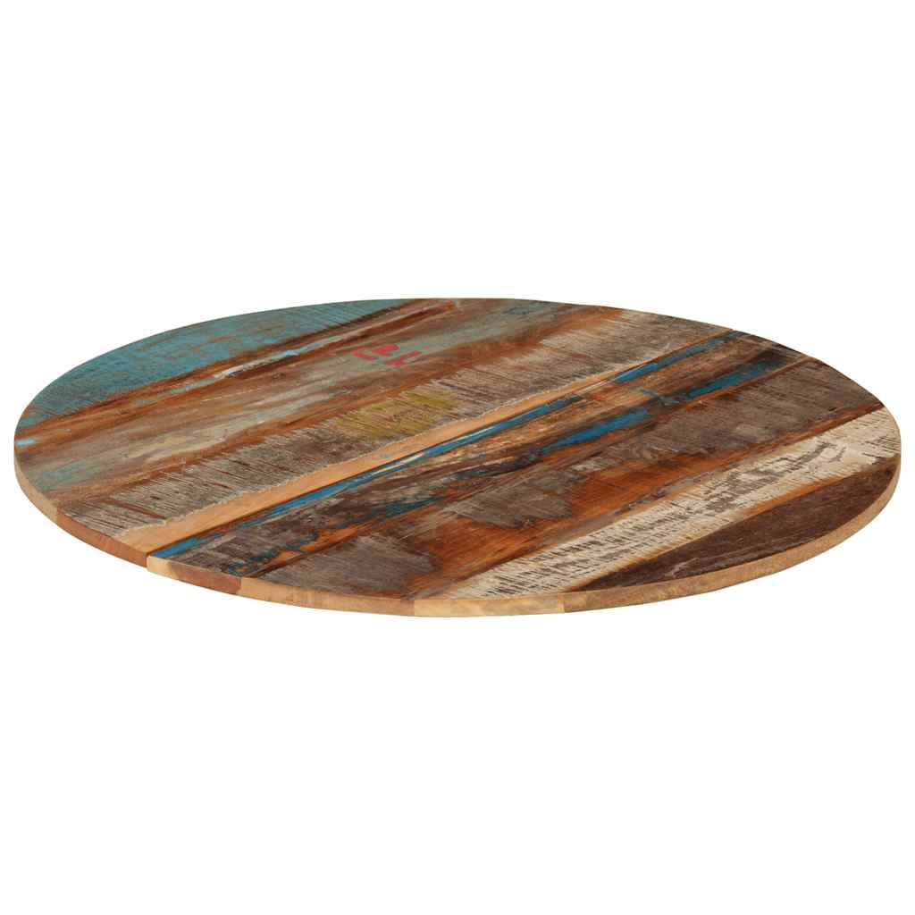 Tischplatte Rund 80 cm 15-16 mm Altholz Massiv