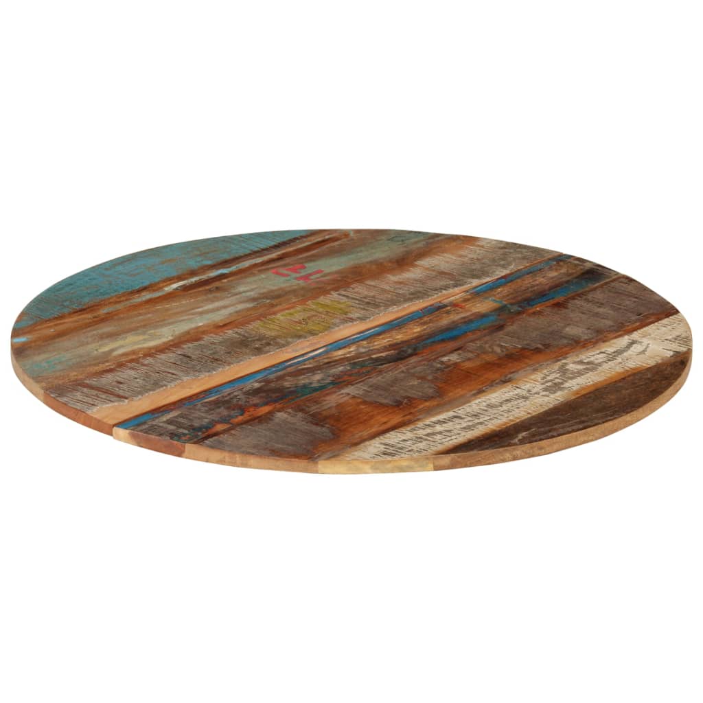 Tischplatte Rund 80 cm 15-16 mm Altholz Massiv