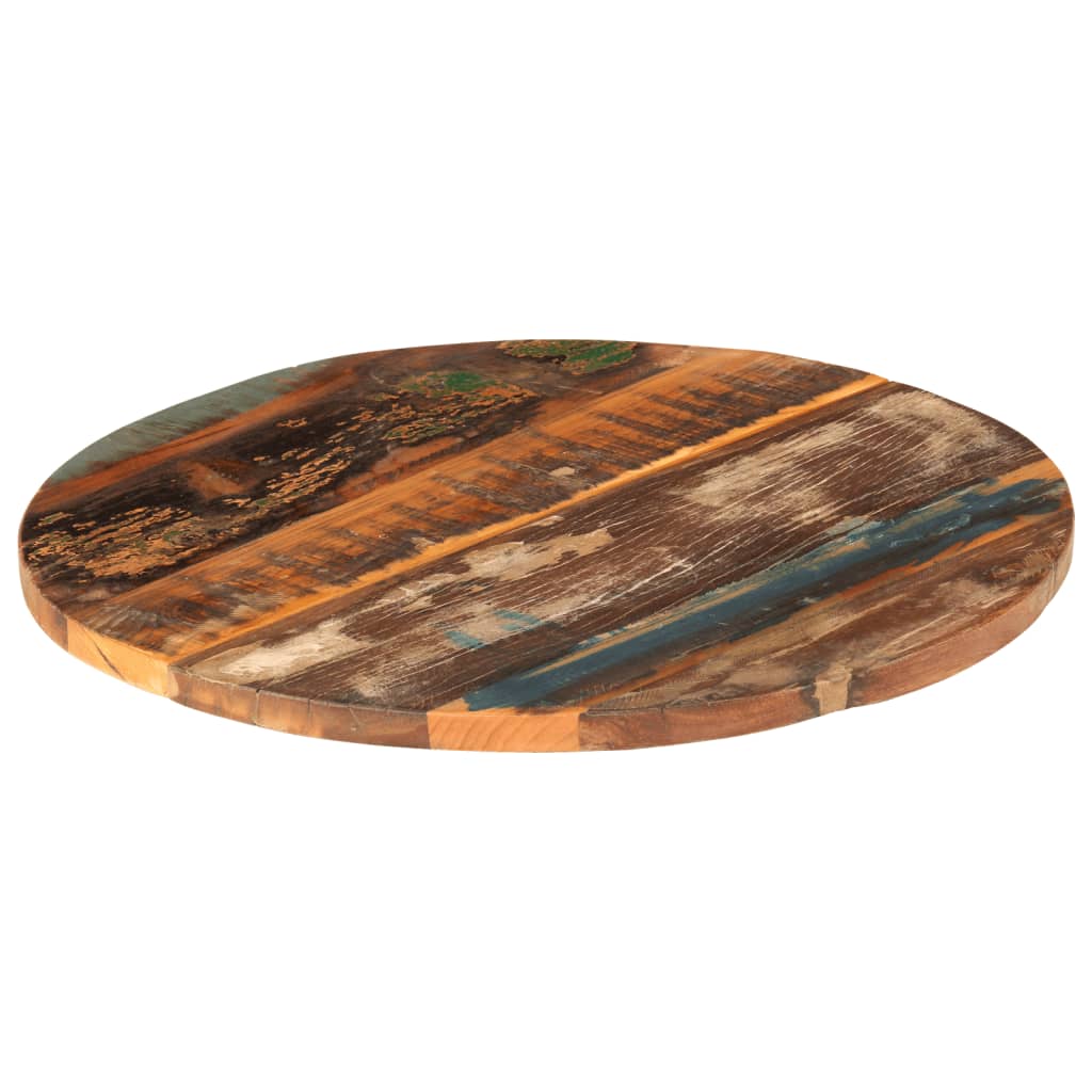 Tischplatte Rund 60 cm 25-27 mm Altholz Massiv