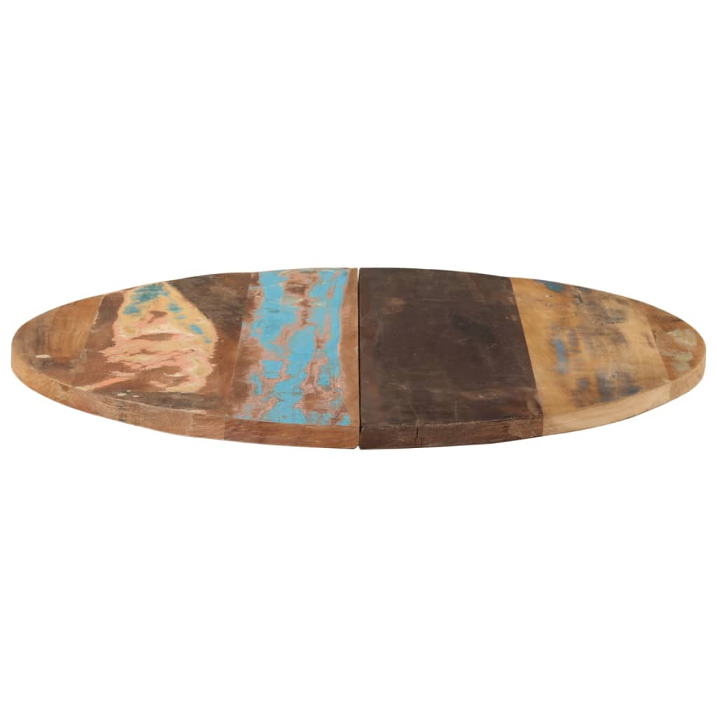 Tischplatte Rund 80 cm 25-27 mm Altholz Massiv