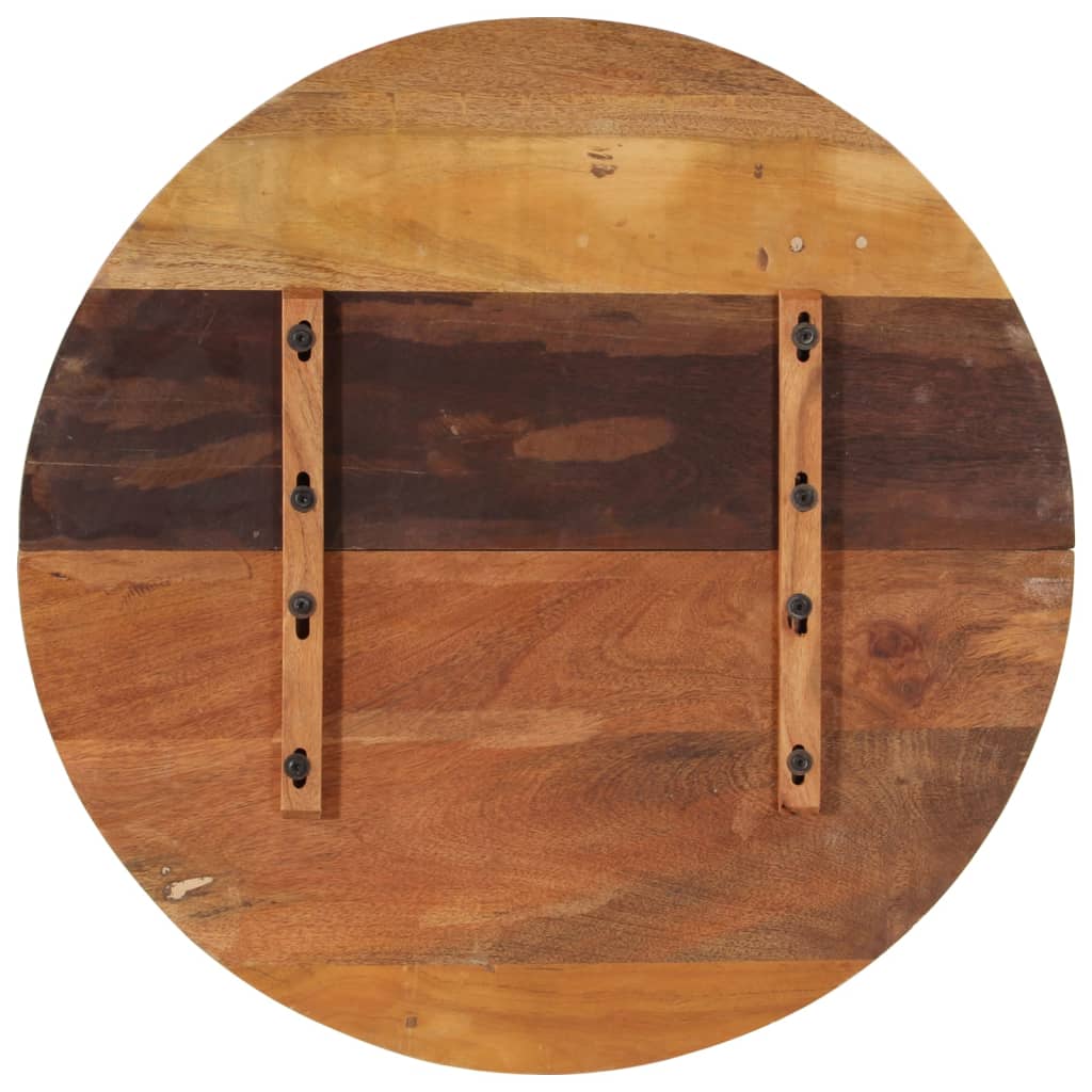 Tischplatte Rund 80 cm 25-27 mm Altholz Massiv