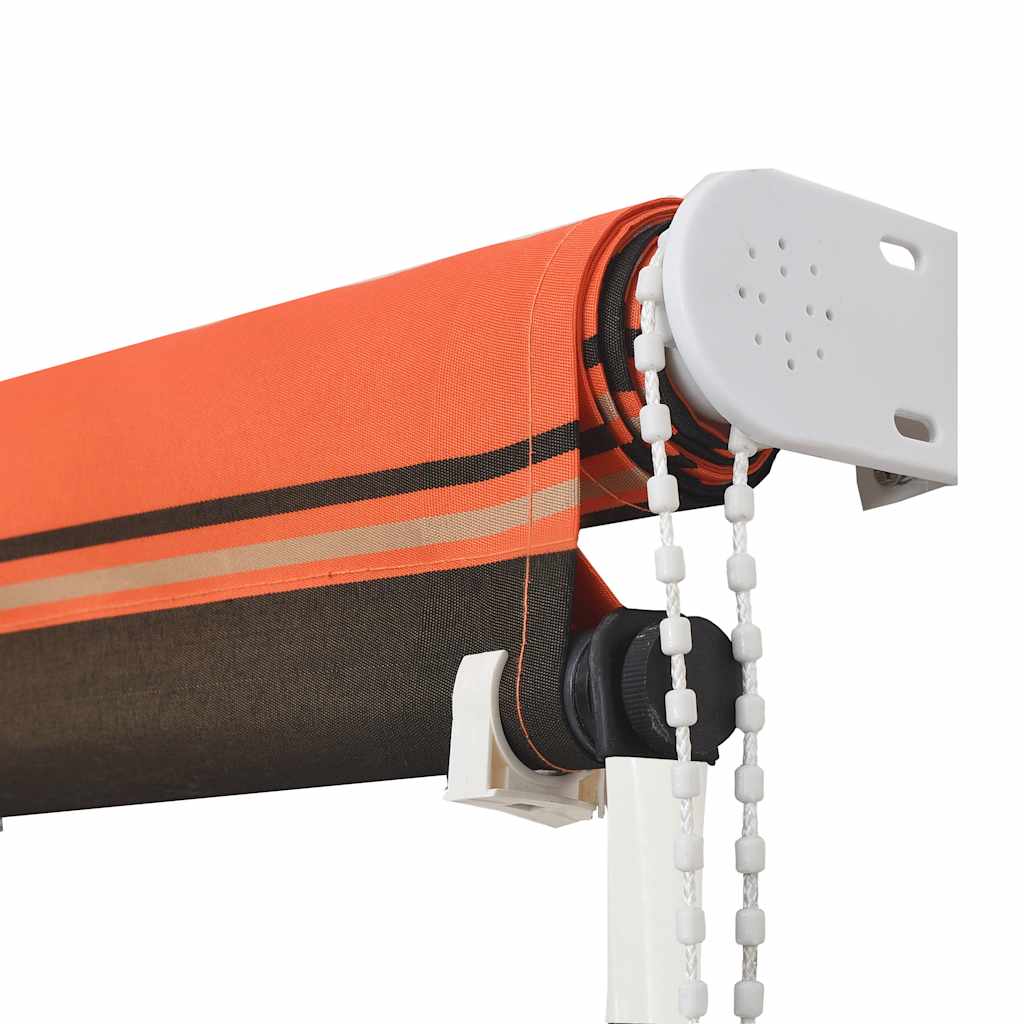 Einziehbare Markise 200×150 cm Orange und Braun
