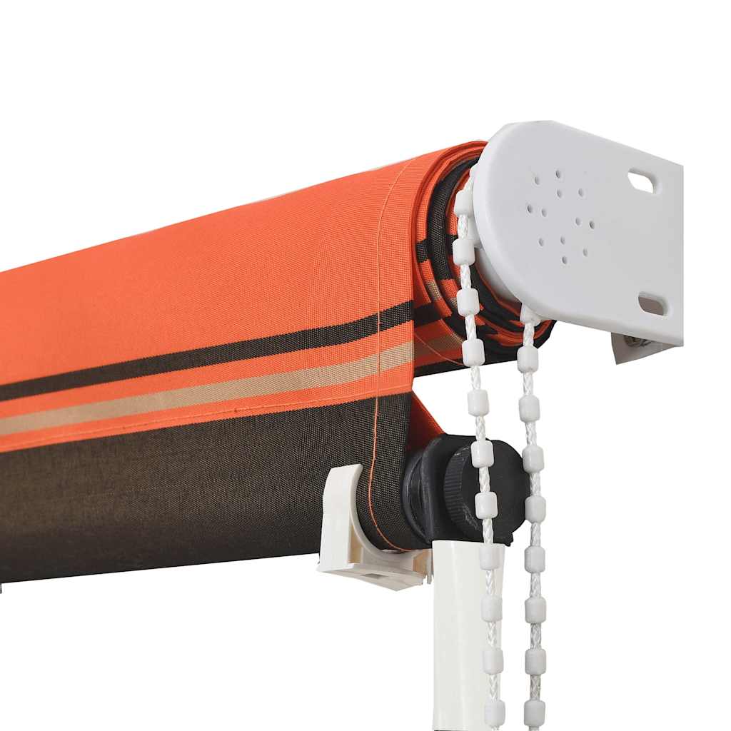 Einziehbare Markise 350×150 cm Orange und Braun