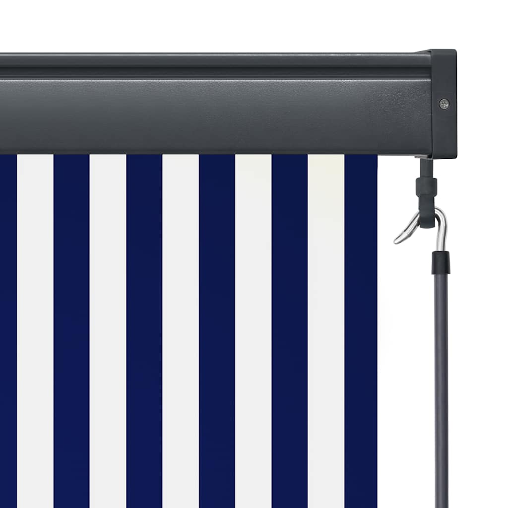 Außenrollo 100 x 250 cm Blau und Weiß