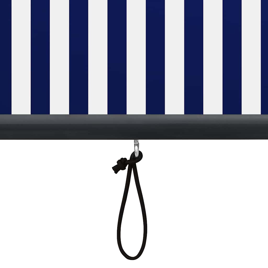 Außenrollo 100 x 250 cm Blau und Weiß