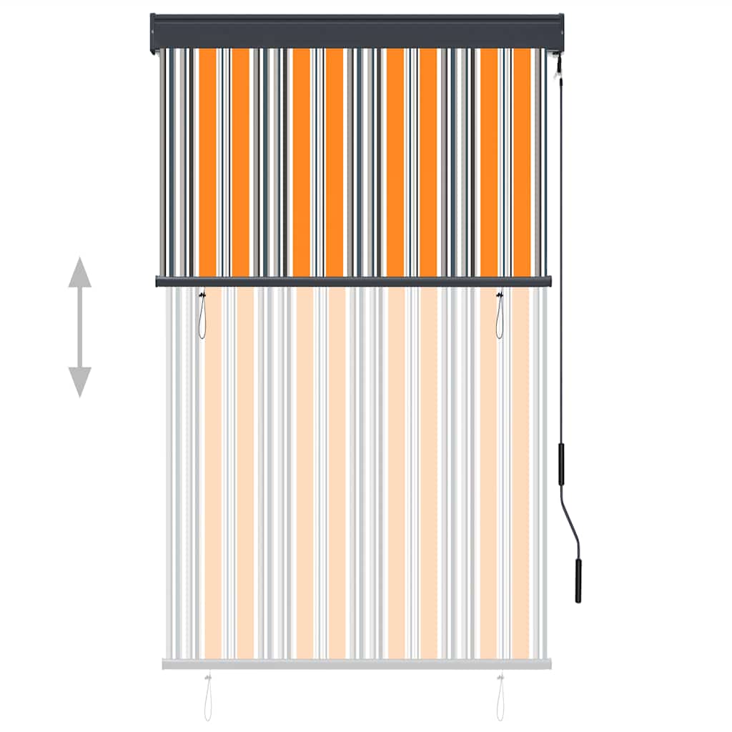 Außenrollo 100 x 250 cm Gelb und Blau