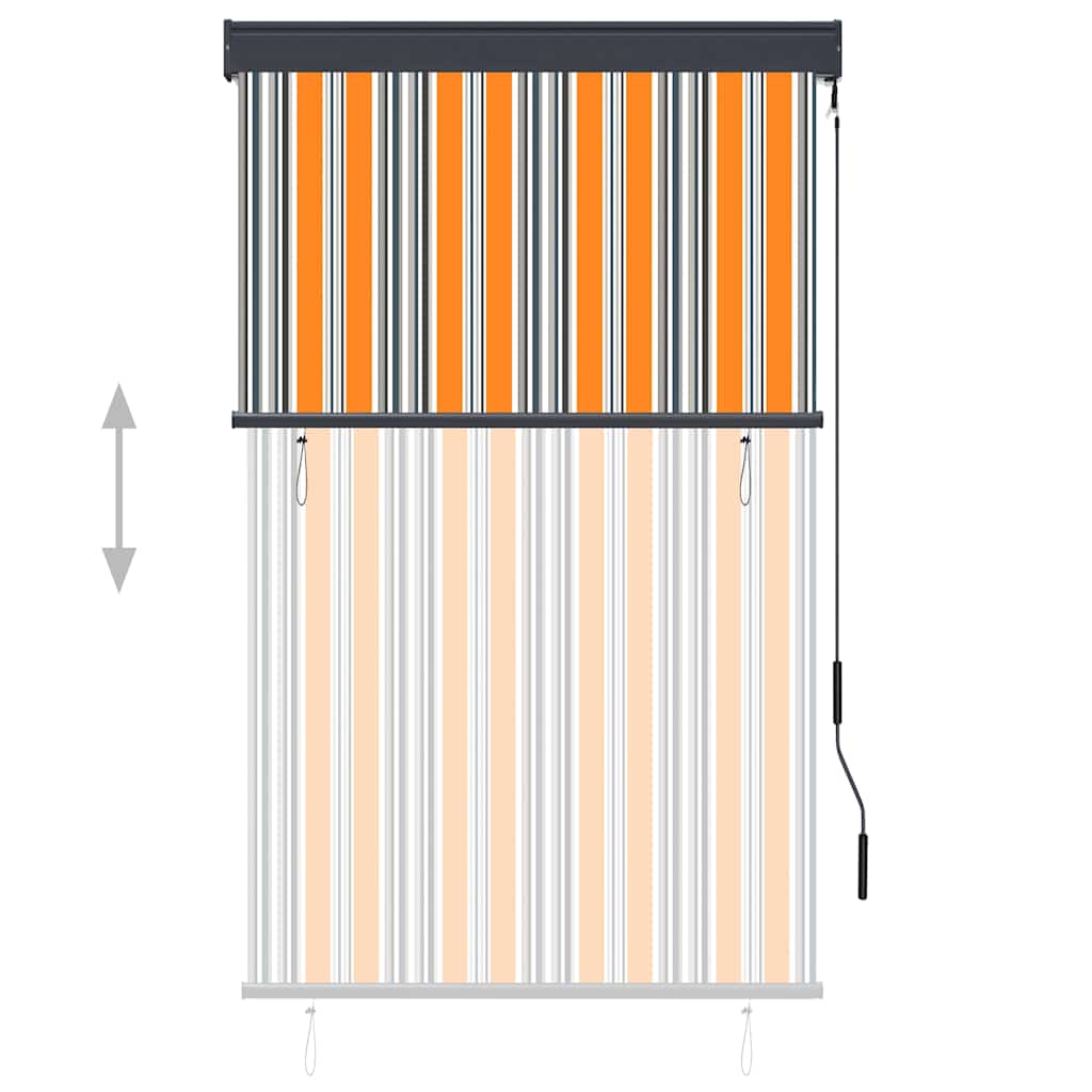 Außenrollo 100 x 250 cm Gelb und Blau