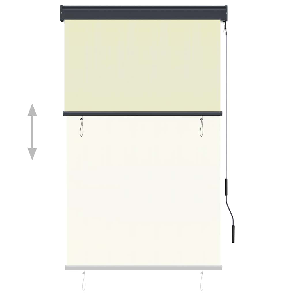 Außenrollo 100 x 250 cm Cremeweiß