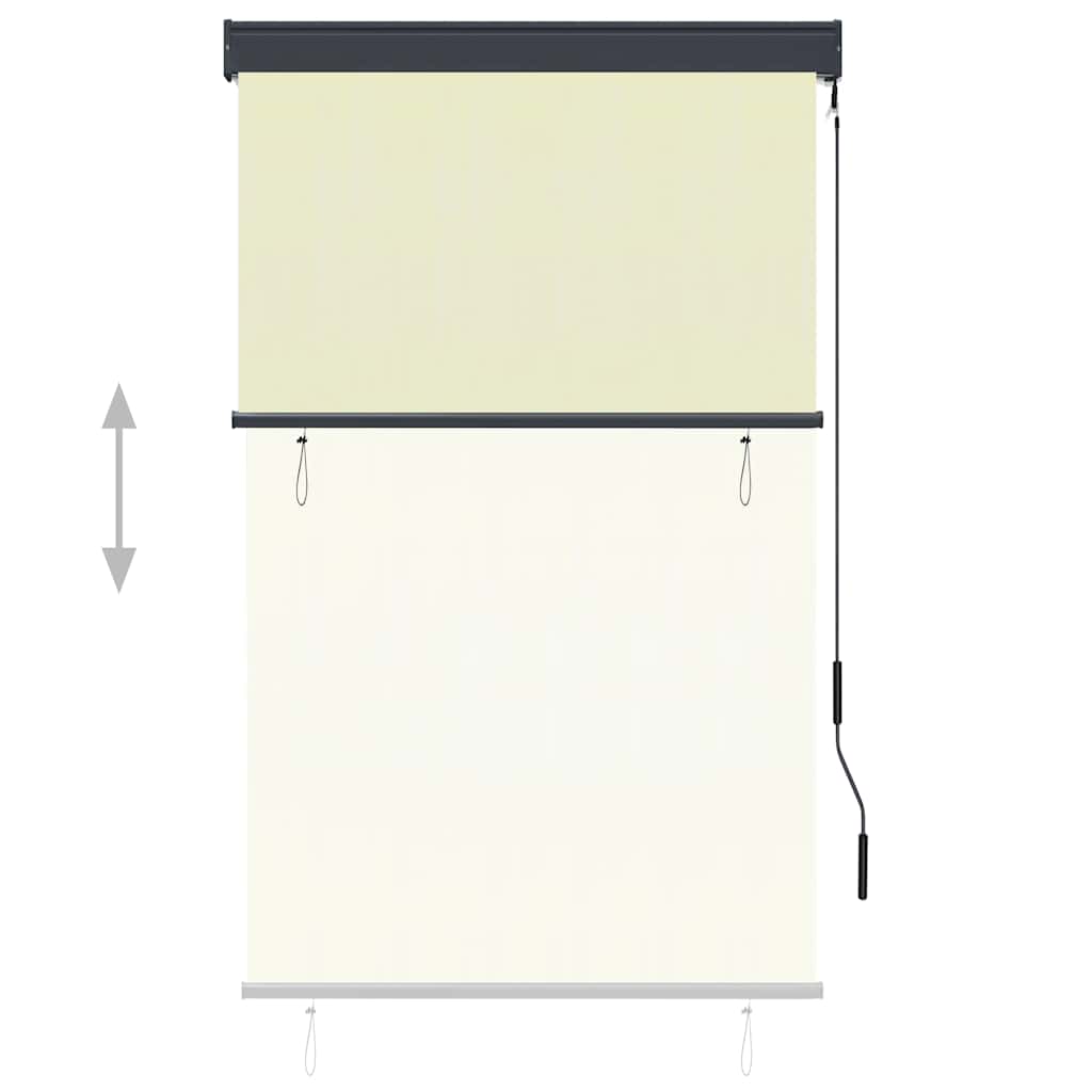 Außenrollo 100 x 250 cm Cremeweiß