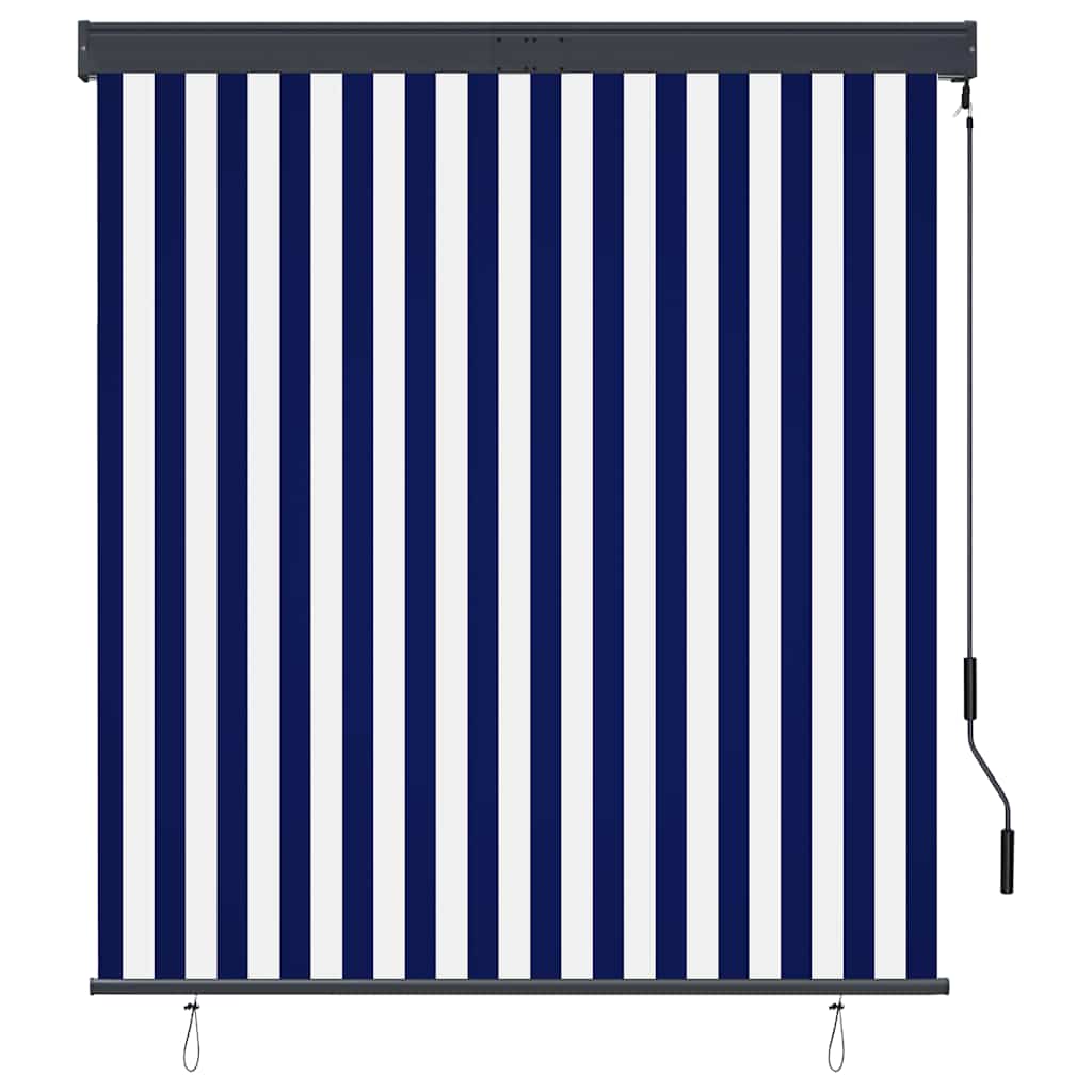 Außenrollo 140x250 cm Blau und Weiß