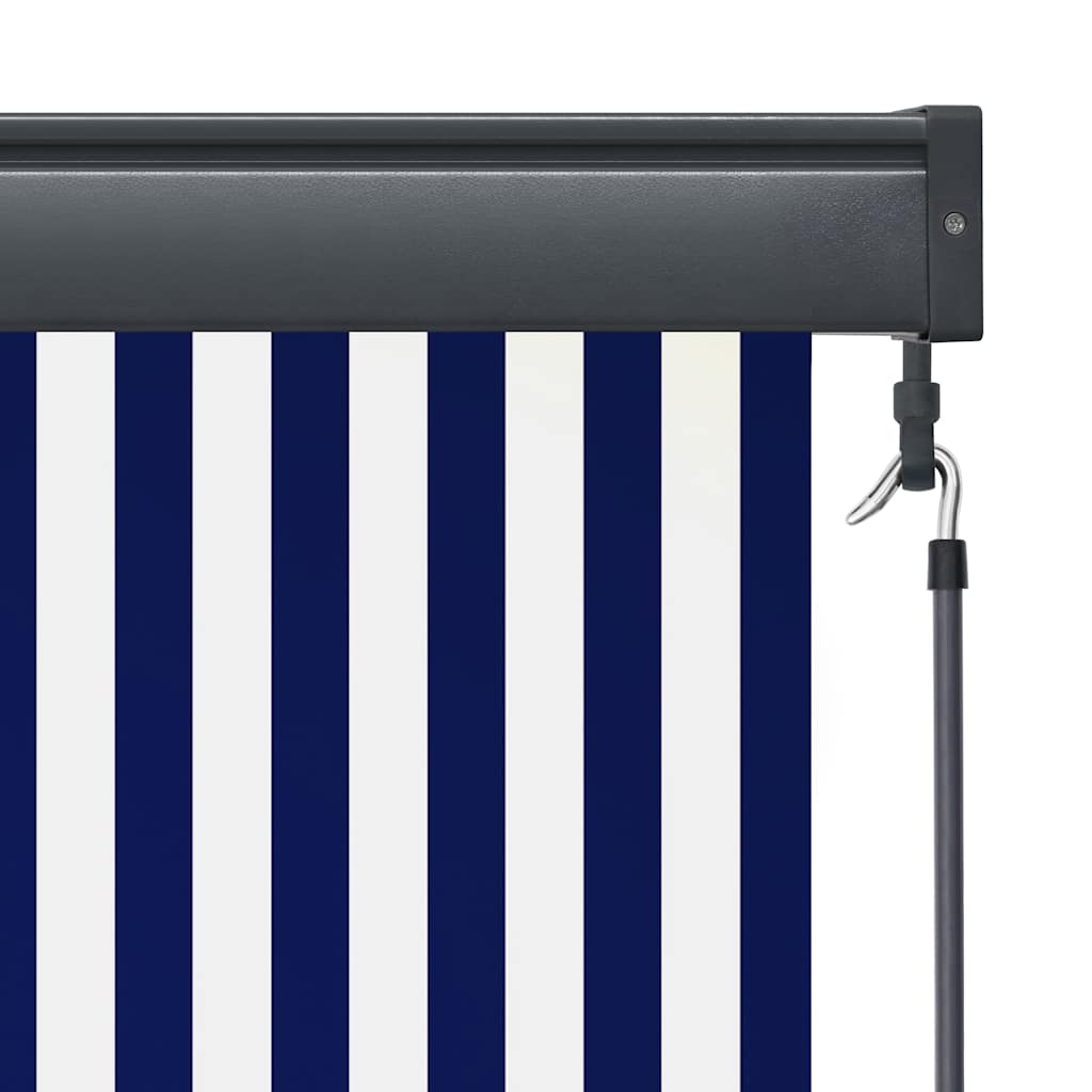Außenrollo 140x250 cm Blau und Weiß