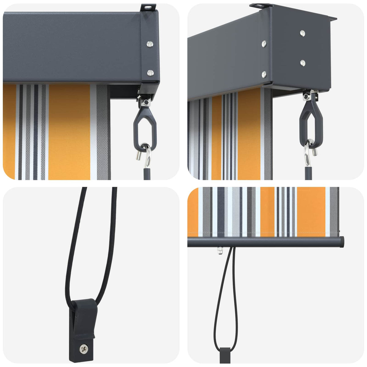 Außenrollo 140x250 cm Gelb und Blau
