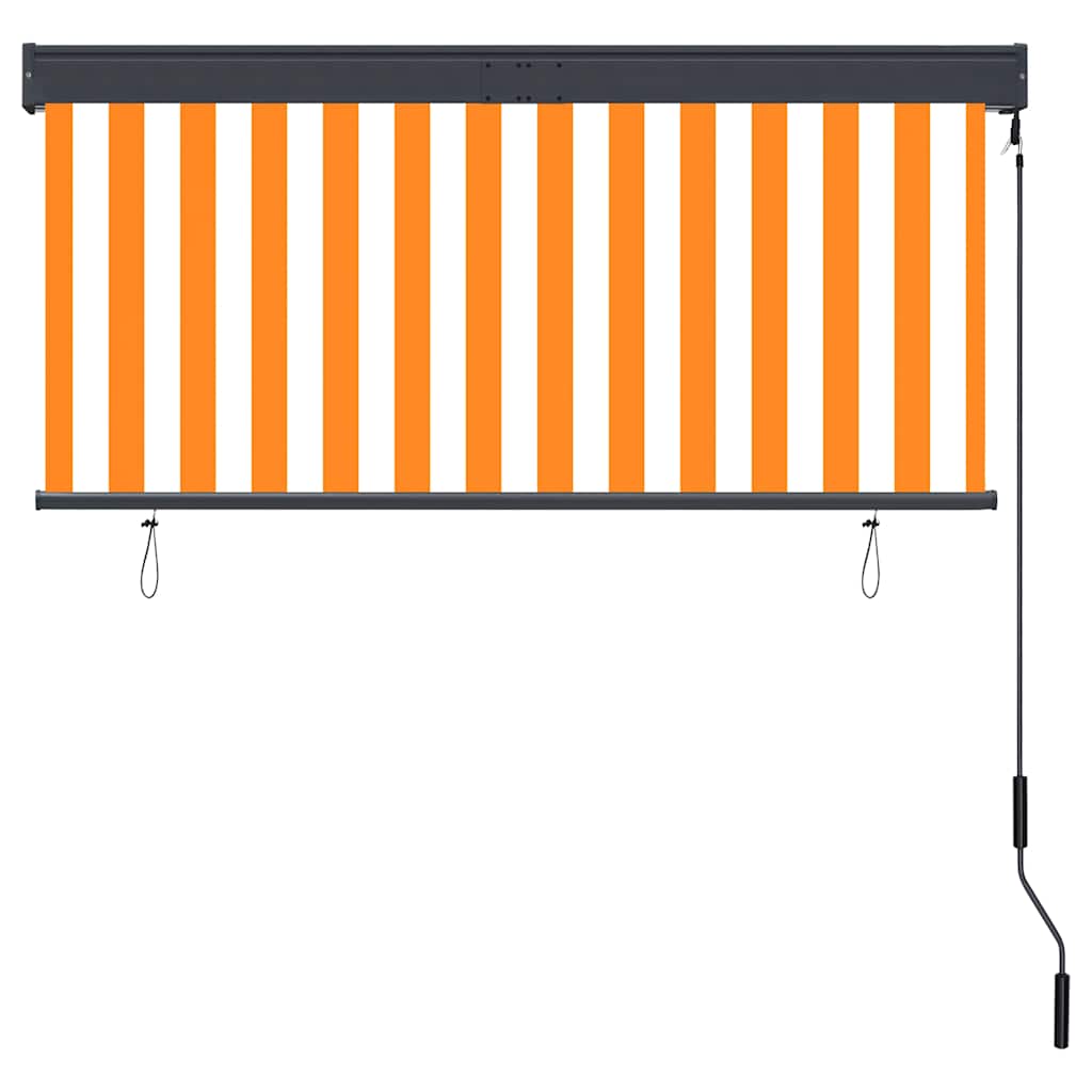 Außenrollo 140x250 cm Weiß und Orange