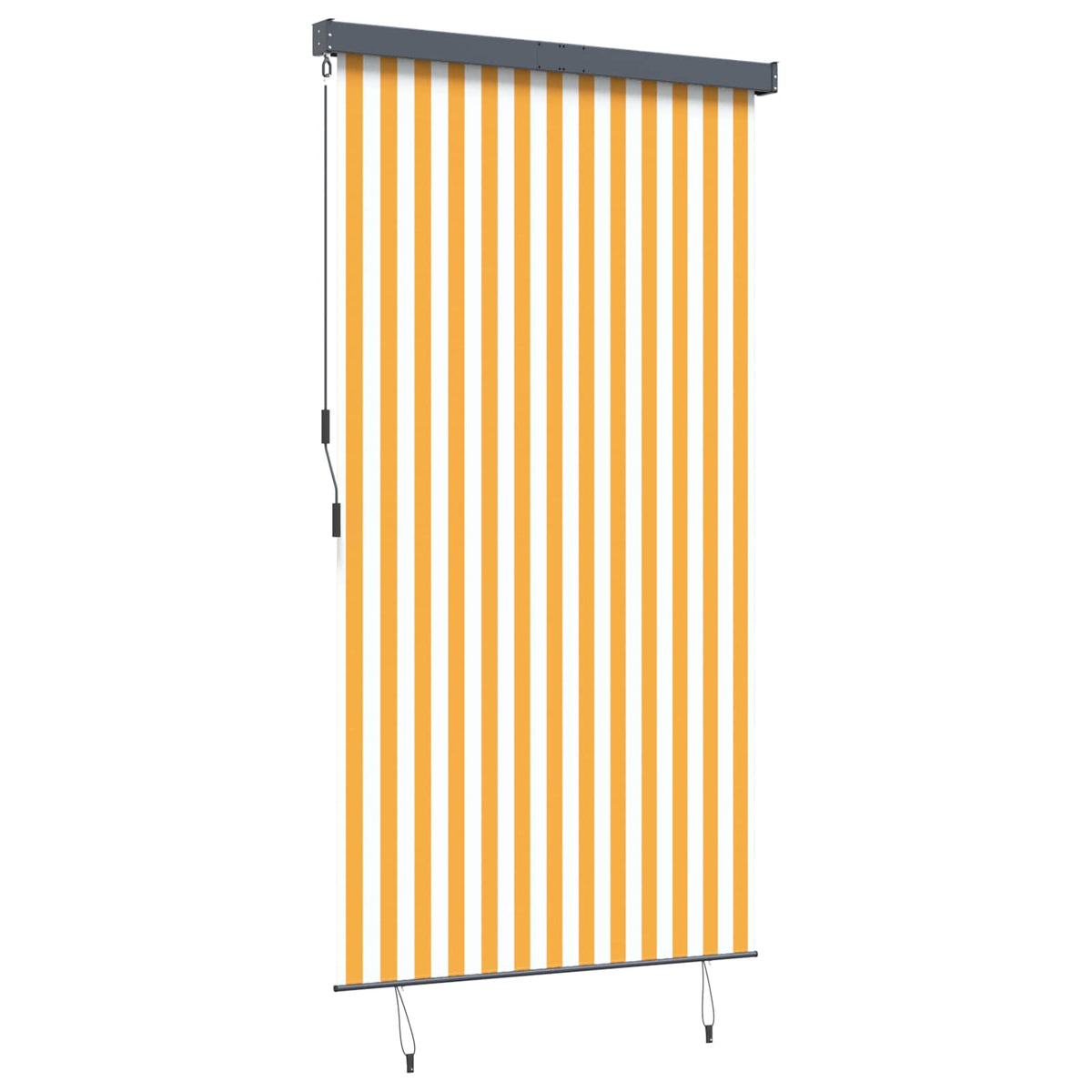 Außenrollo 140x250 cm Weiß und Orange