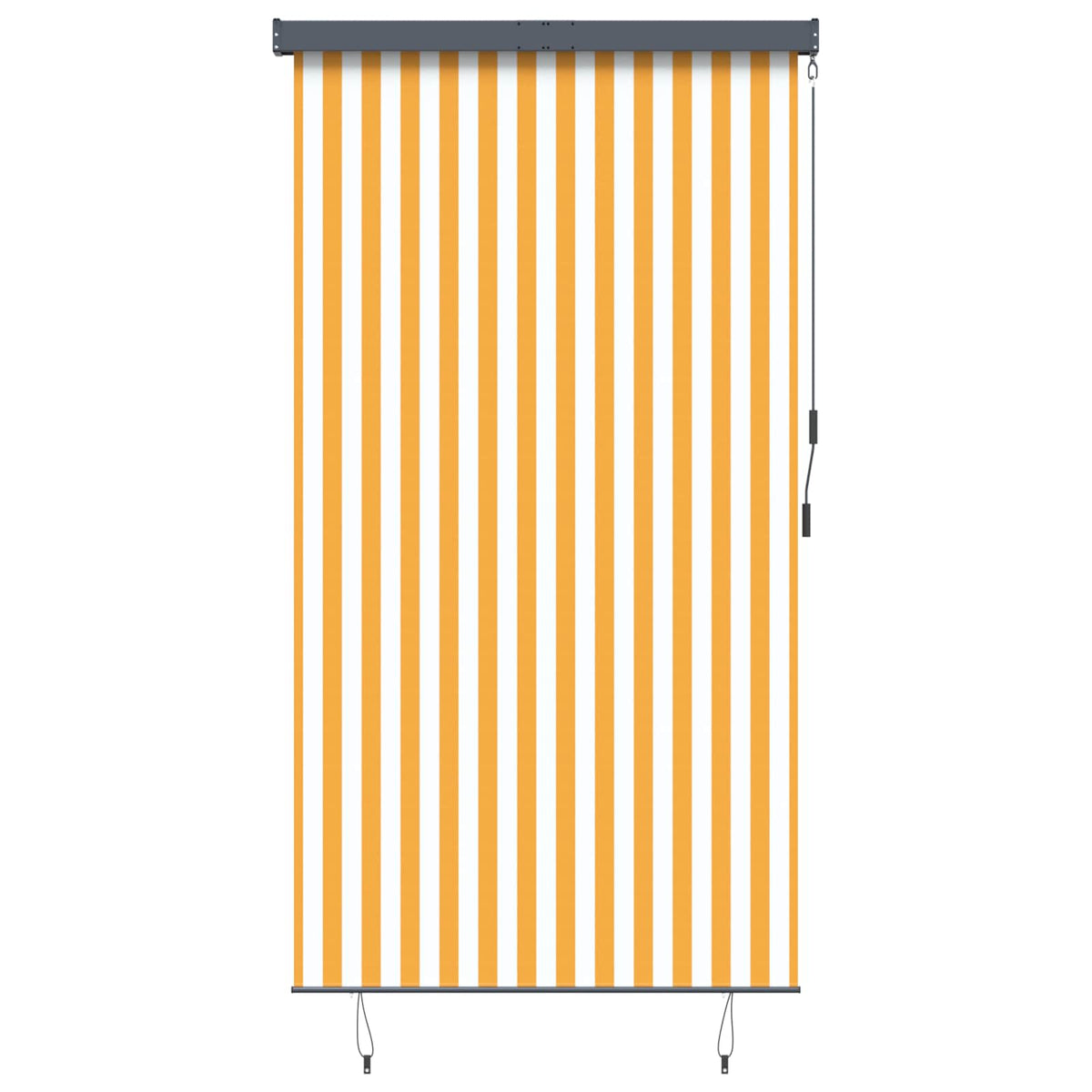 Außenrollo 140x250 cm Weiß und Orange
