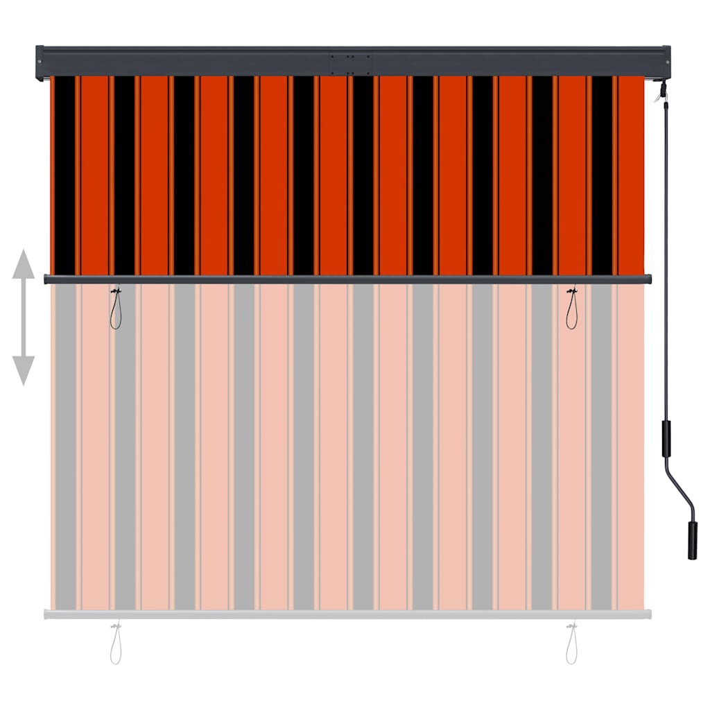 Außenrollo 160x250 cm Orange und Braun