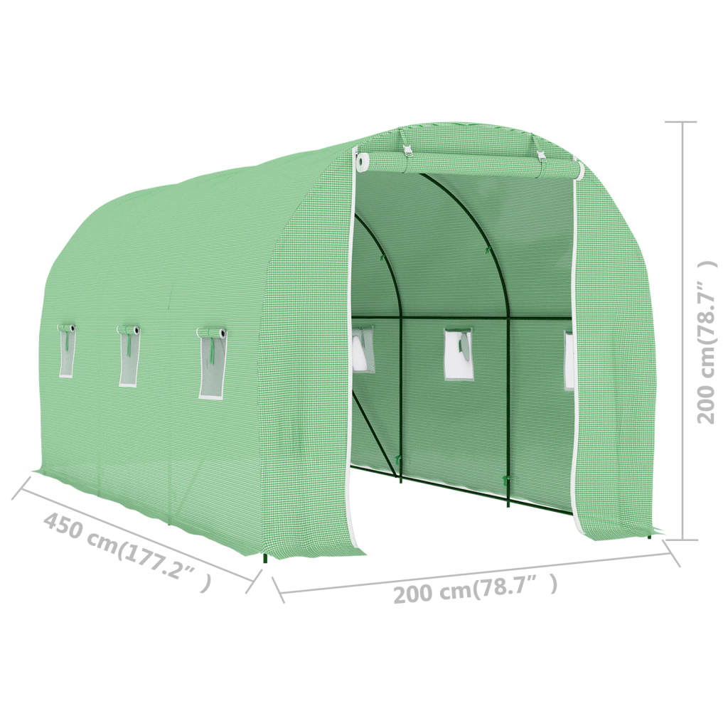 Serre 9 m² 4,5x2x2 m