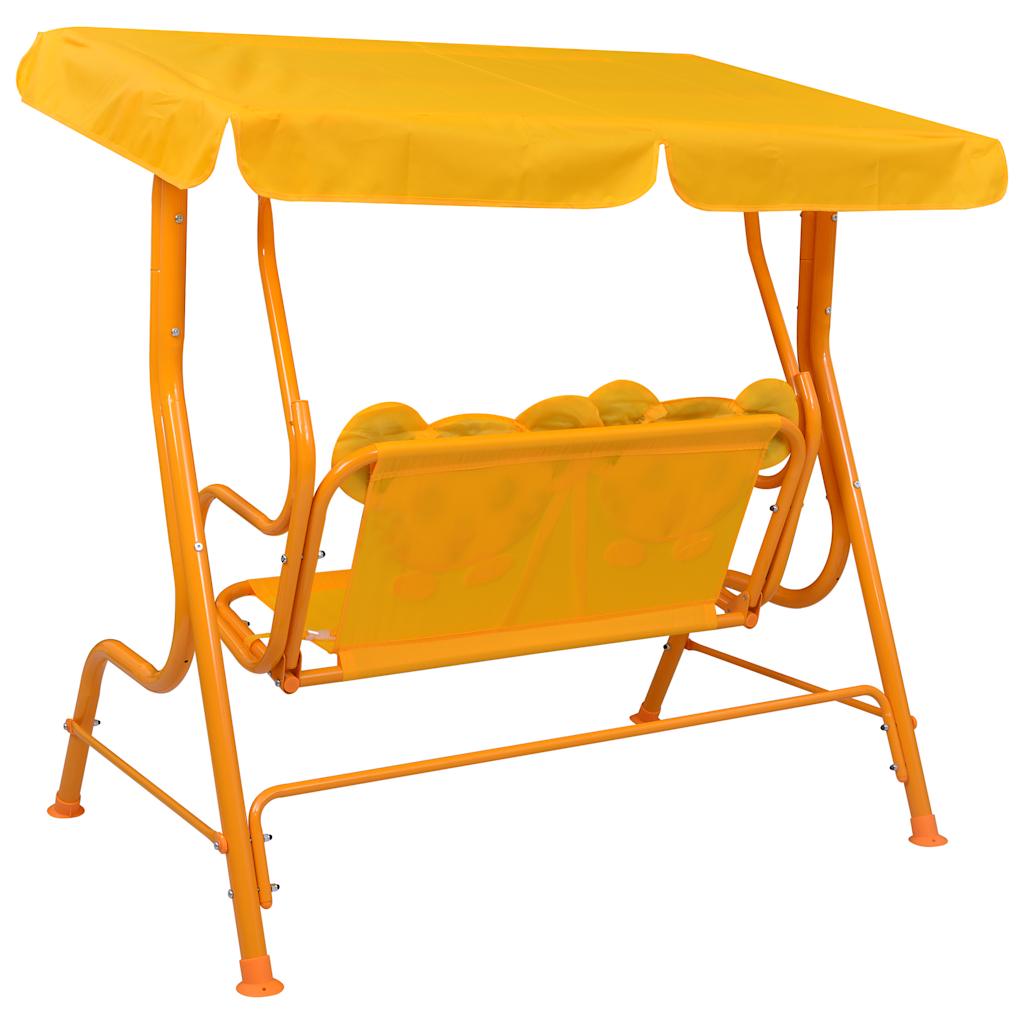 Balançoire enfant Hollywood jaune 115 x 75 x 110 cm en tissu