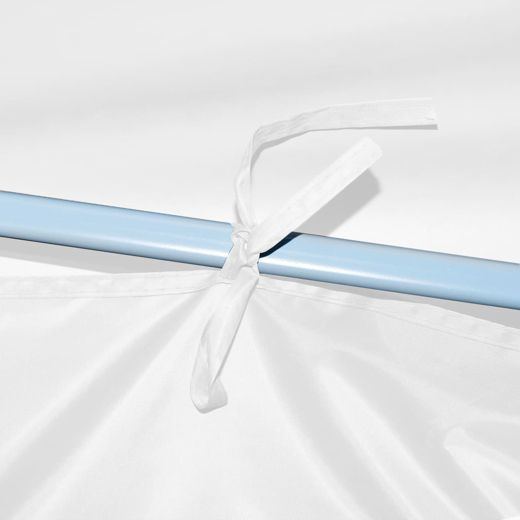 Tente de réception pop-up pliable avec 5 parois latérales 3x9 m Blanc