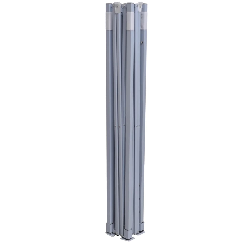 Tente de fête professionnelle pliable avec 4 parois latérales 2×2m bleu acier