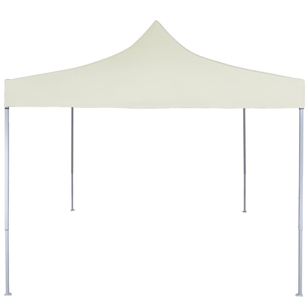 Profi-Partyzelt Faltbar 2×2 m Stahl Creme