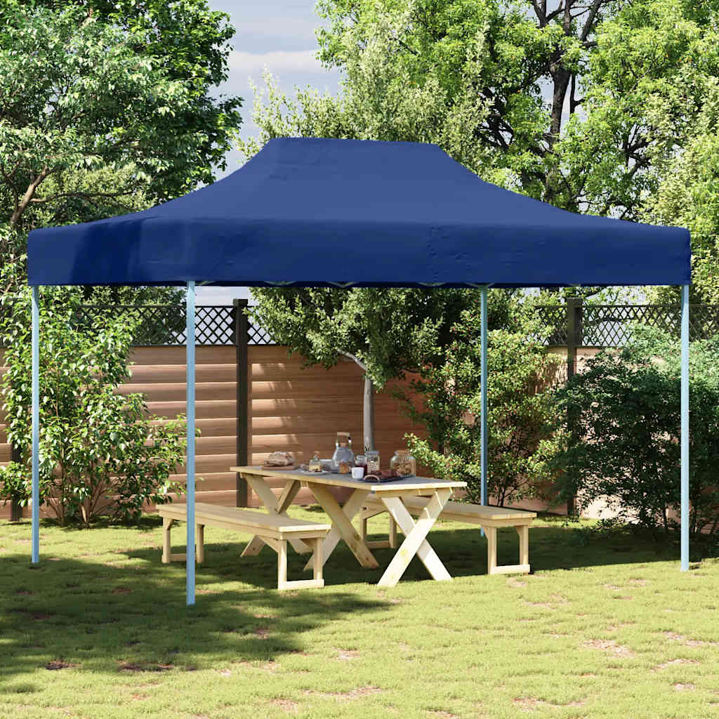 Professional Party Tent Foldable 3×4 m Steel Blue