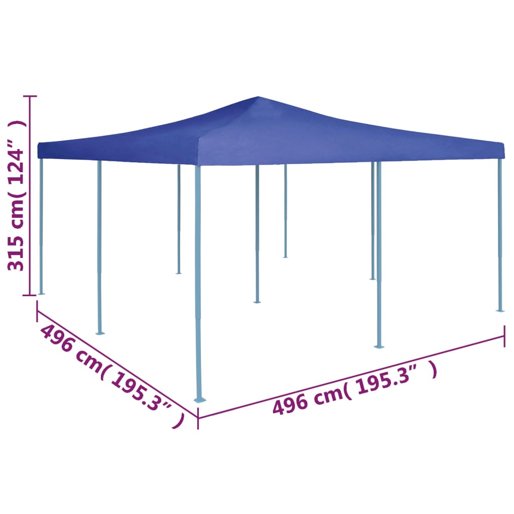 Gazebo pliant 5x5 m bleu