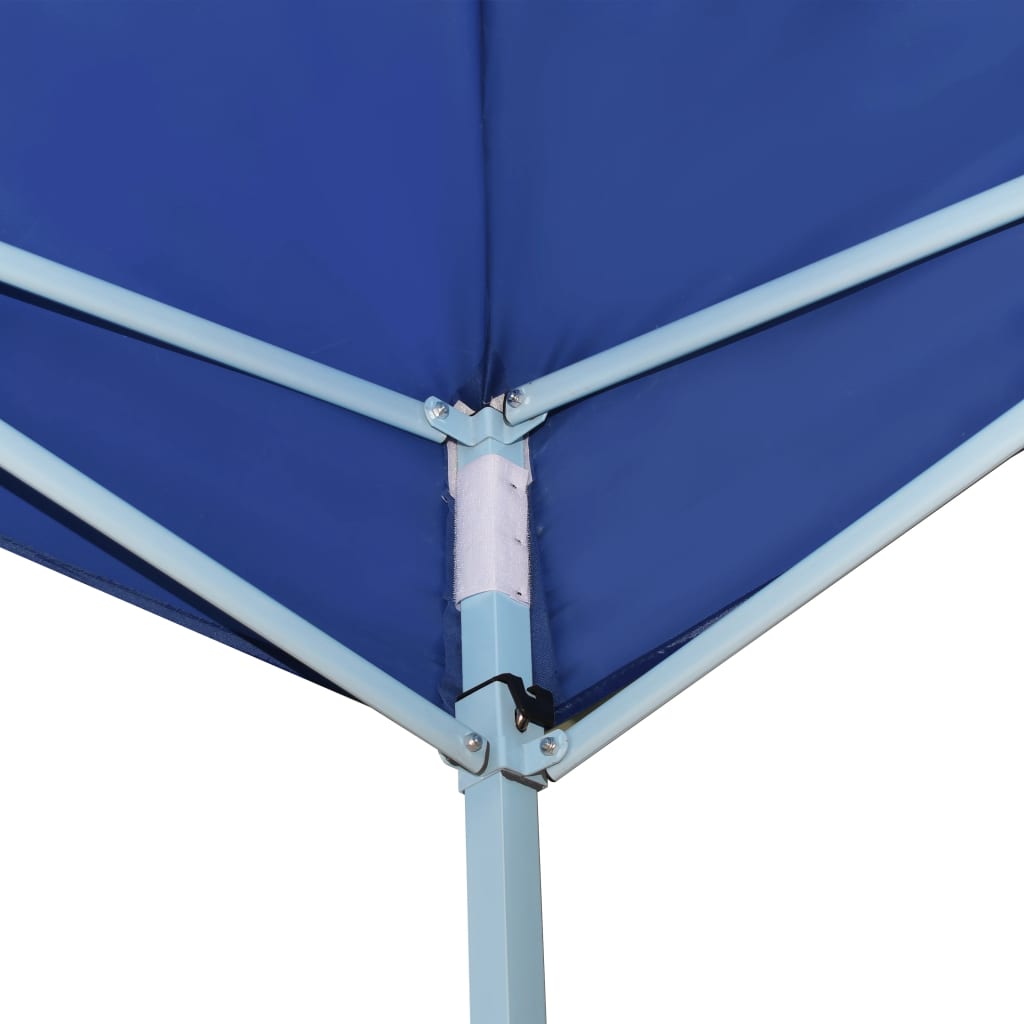 Faltpavillon mit 2 Seitenwänden 5x5 m Blau