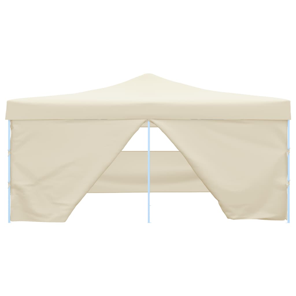 Faltpavillon mit 4 Seitenwänden 5x5 m Creme