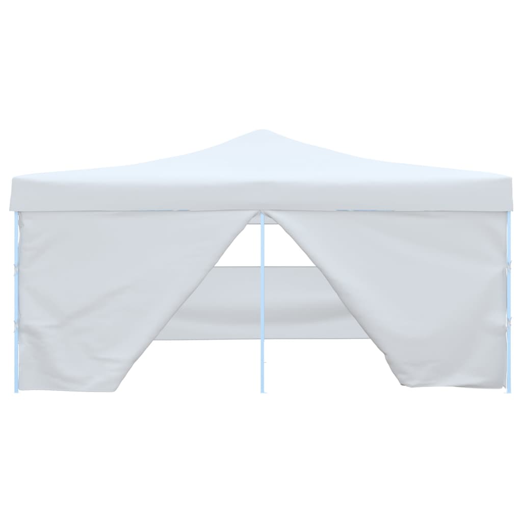 Faltpavillon mit 4 Seitenwänden 5x5 m Weiß