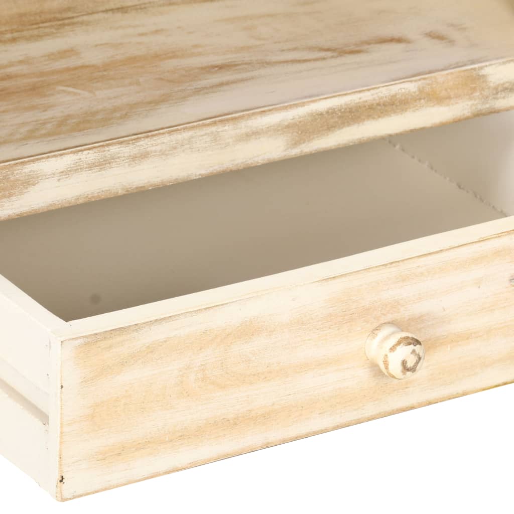 Couchtisch Weiß 90×50×40 cm Massivholz Mango