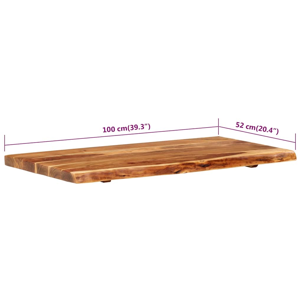 Badezimmer-Waschtischplatte Massivholz Akazie 100x52x3,8 cm