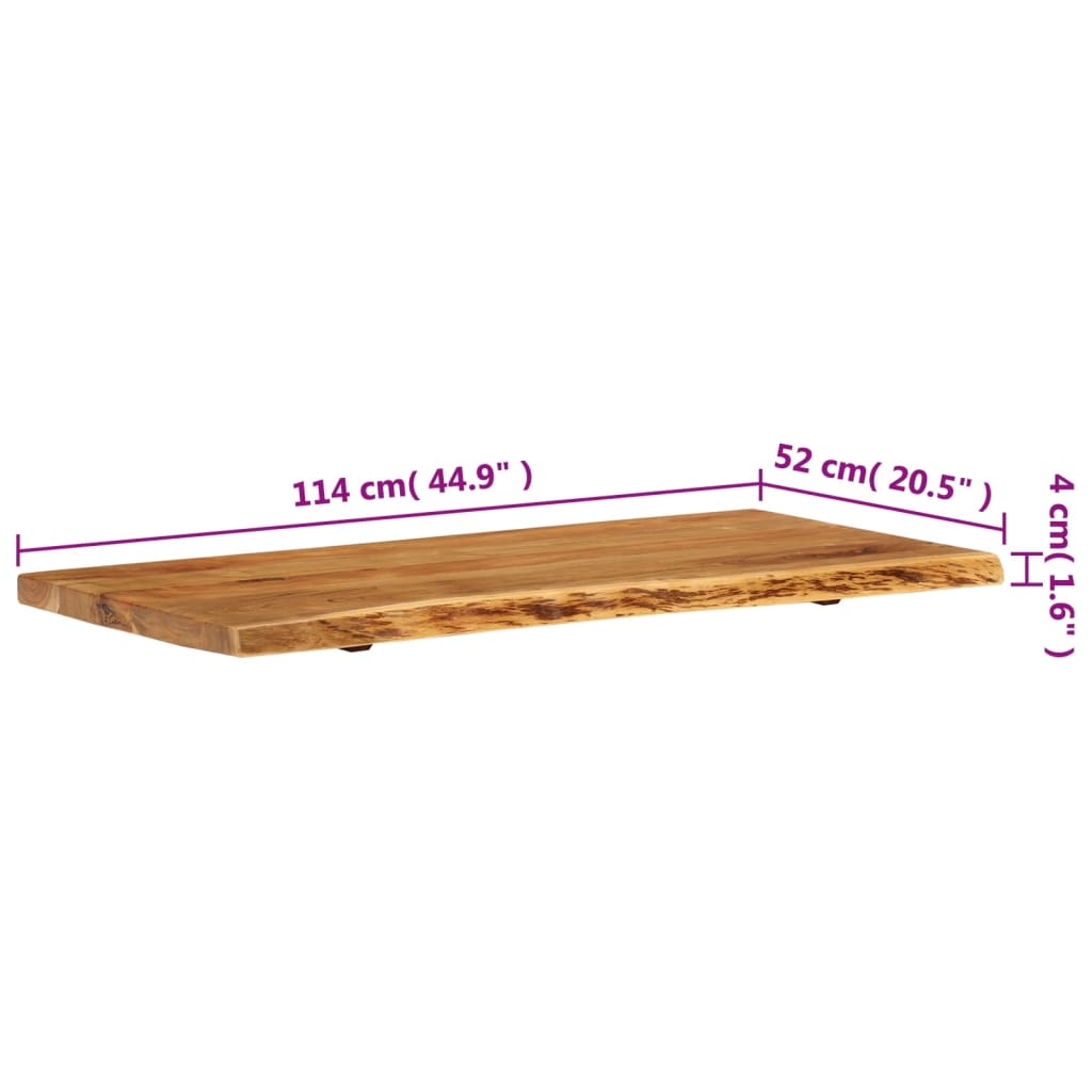 Badezimmer-Waschtischplatte Massivholz Akazie 114x52x4 cm