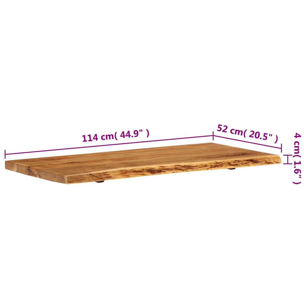 Badezimmer-Waschtischplatte Massivholz Akazie 114x52x4 cm