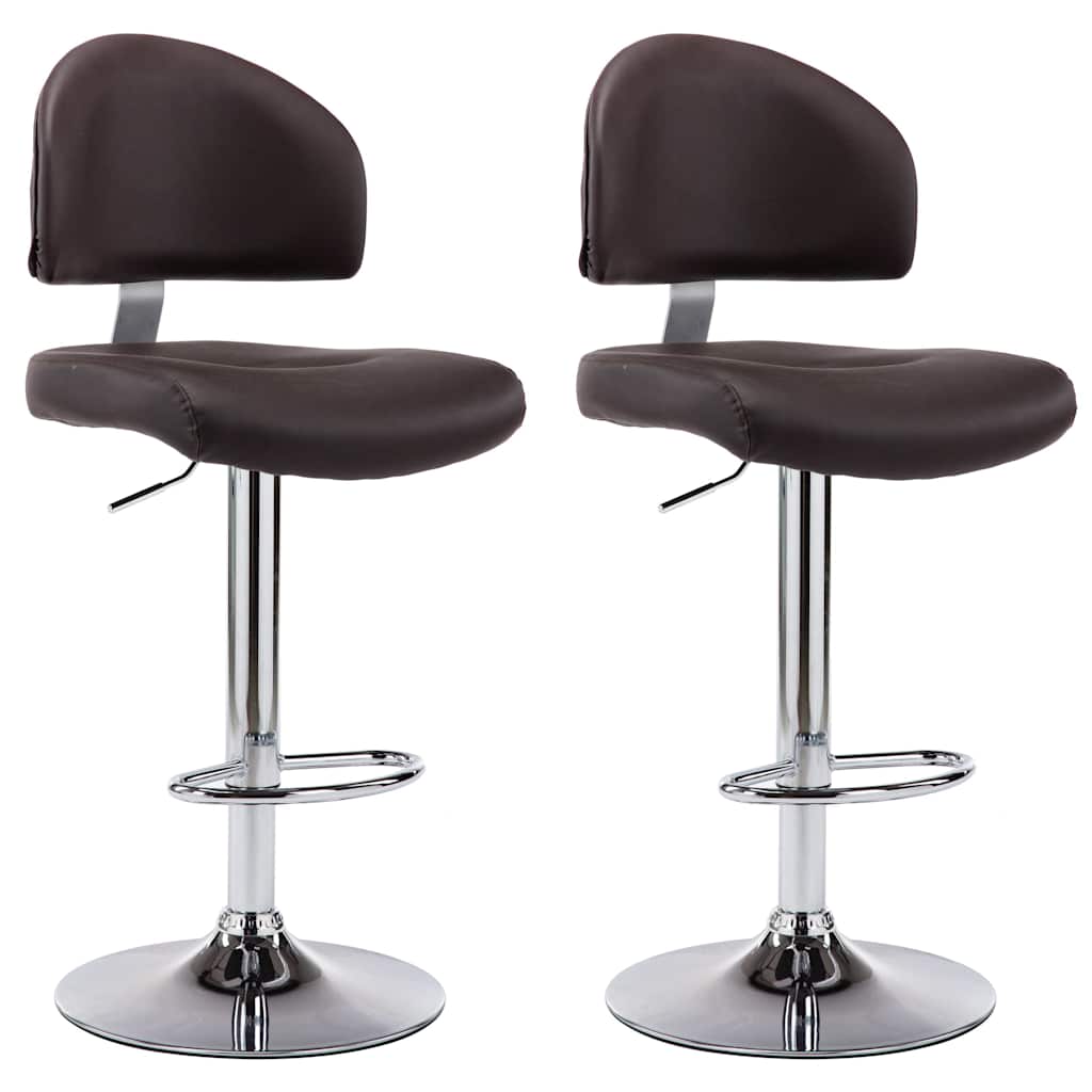Barhocker 2 Stk. Braun Kunstleder