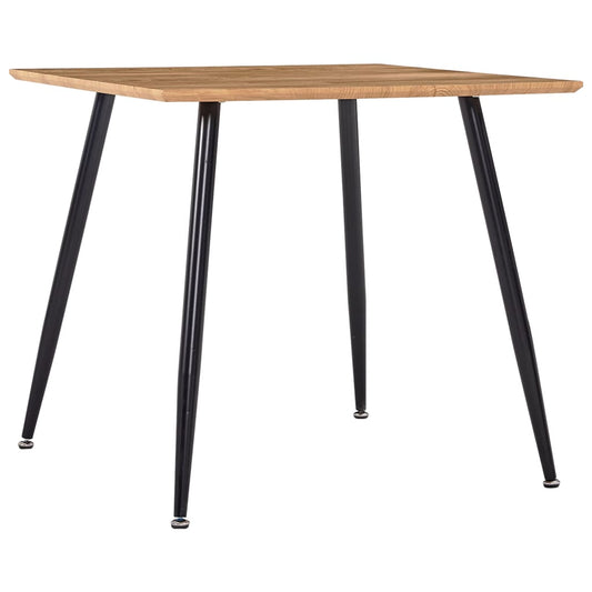 Table à manger en chêne et noir 80,5x80,5x73 cm MDF